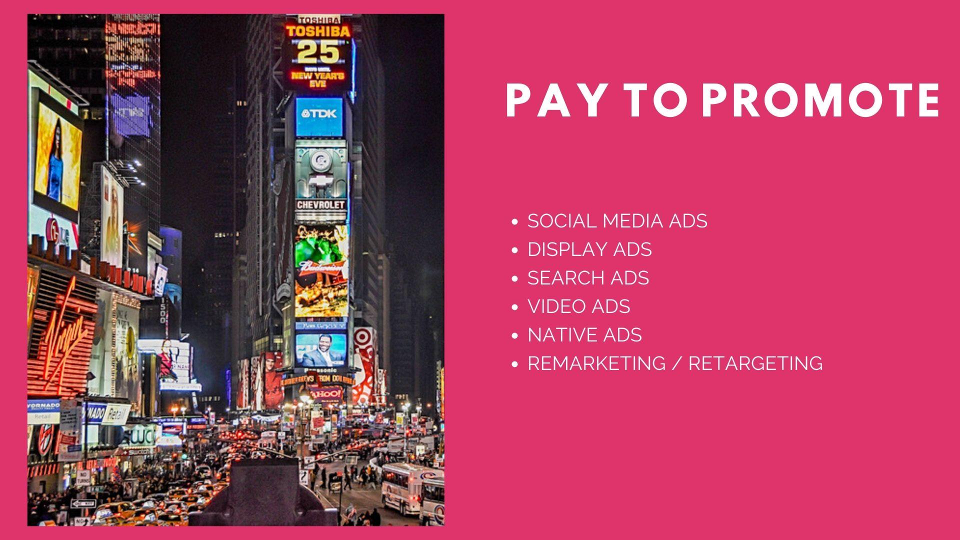 Content - Pay to promote