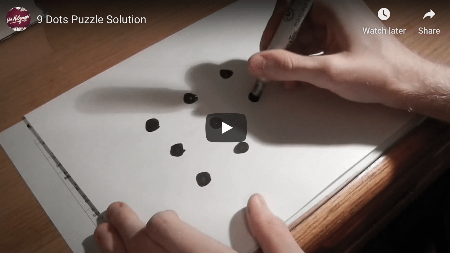 9 Dots Puzzle Solution