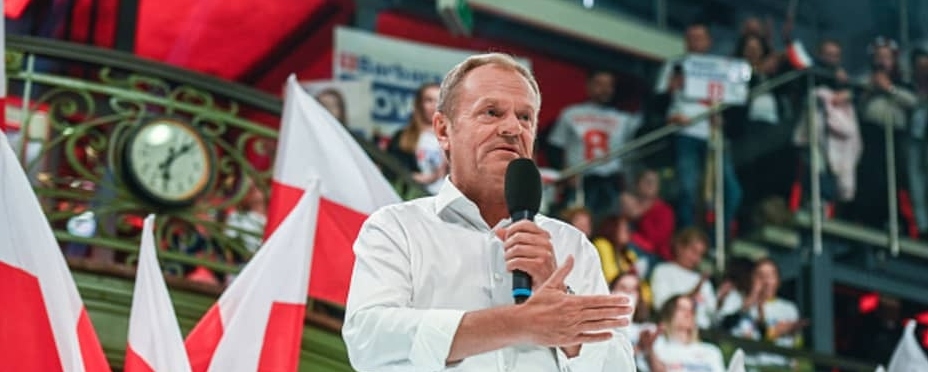 Poland's Opposition Leader Donald Tusk Celebrates Victory