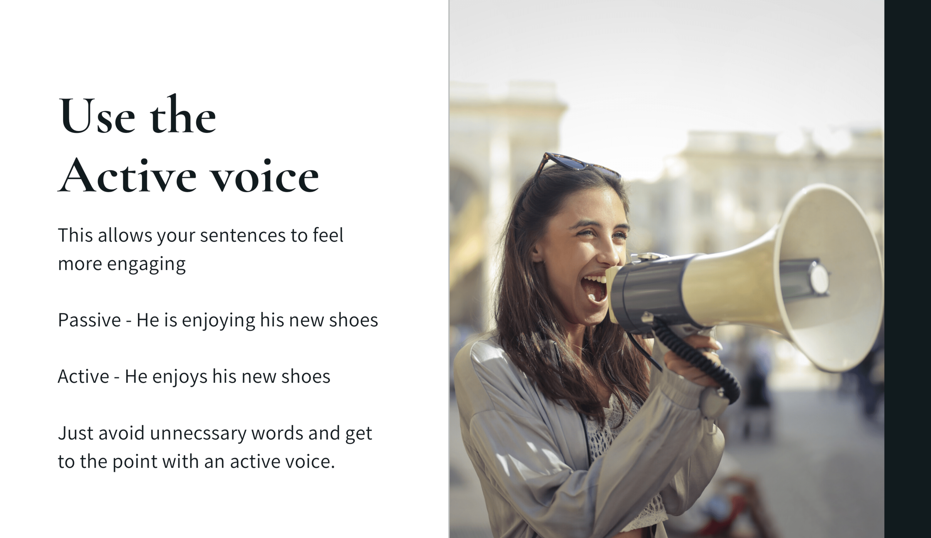 Use the active voice