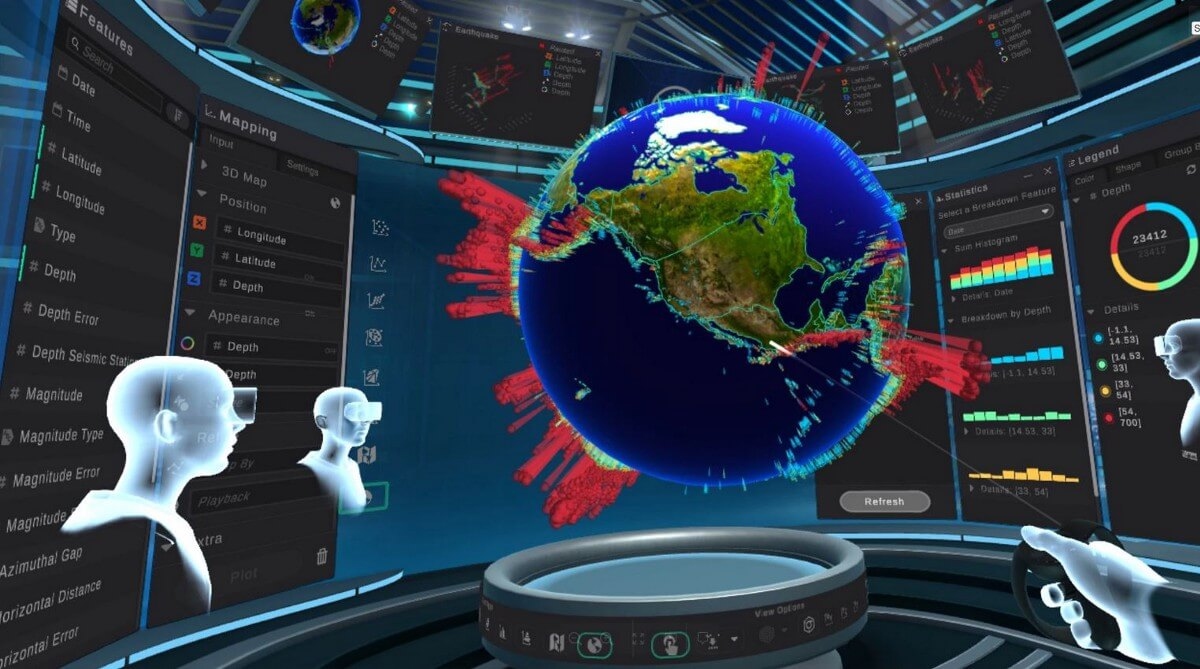 Data Visualization in Virtual Reality and Augmented Reality