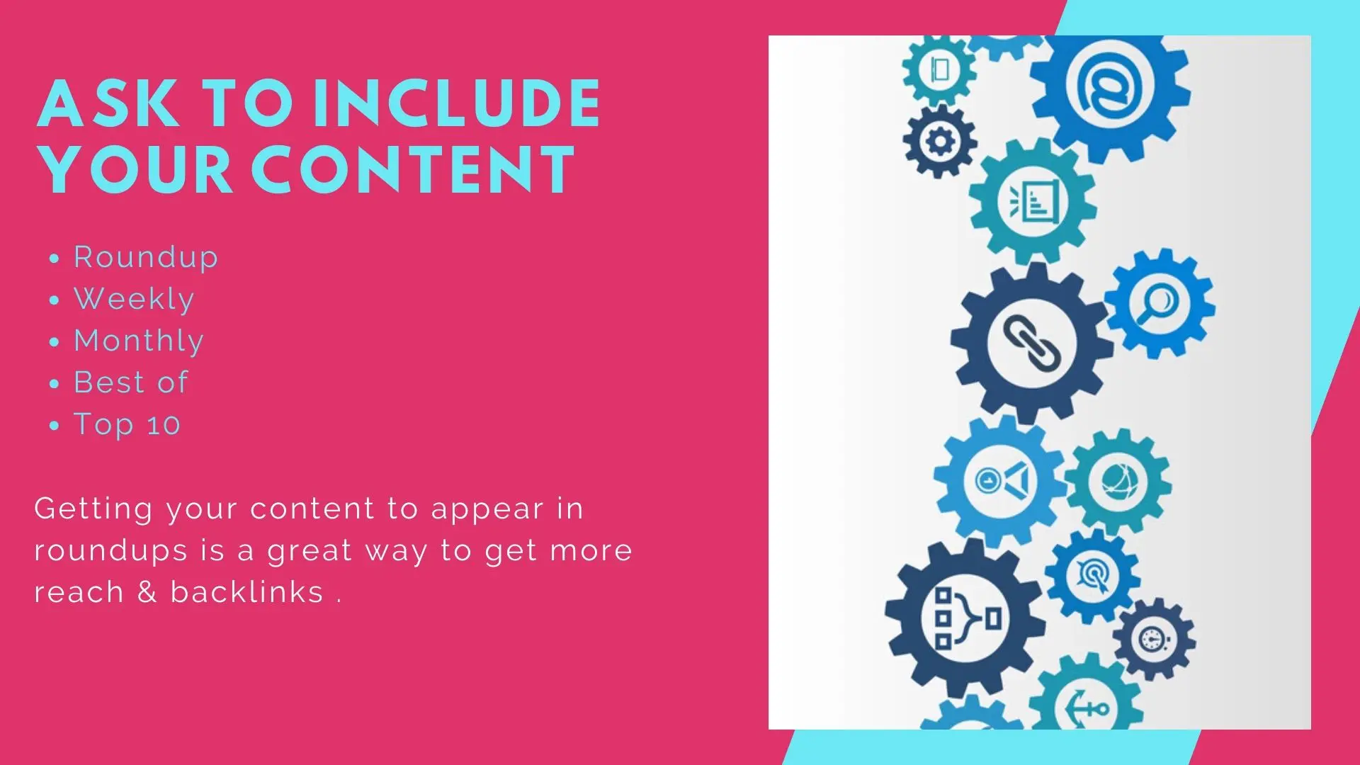 Content - Ask to include your content